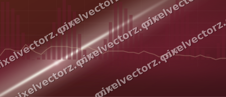 Glowing neon chart background in dark pink and red