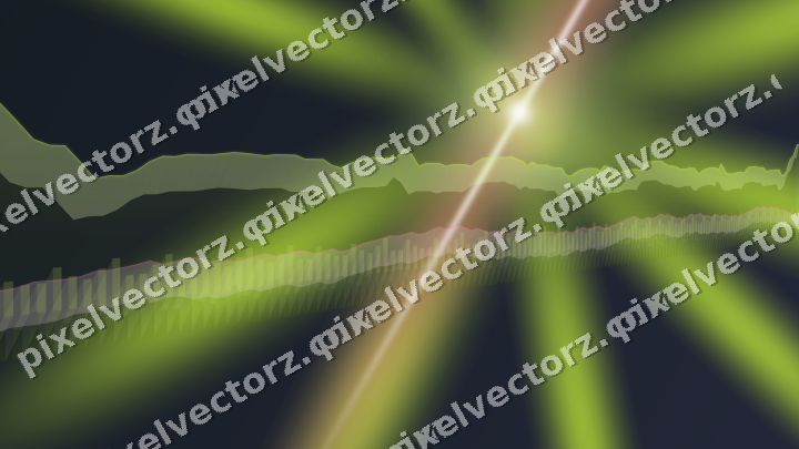Glowing neon chart background in lime and amber