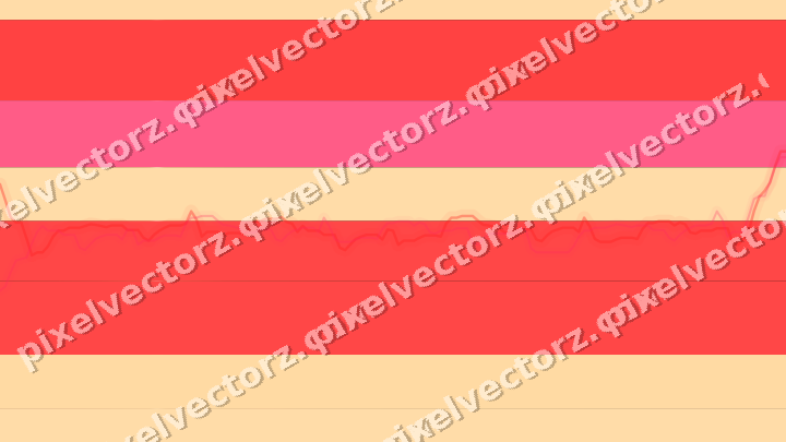 Glowing neon chart background in red and orange