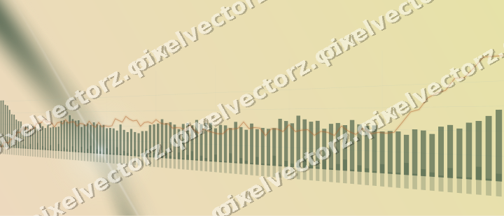 Soft pastel chart background in dark green and orange