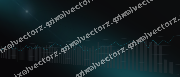 Glowing neon chart background in blue and teal