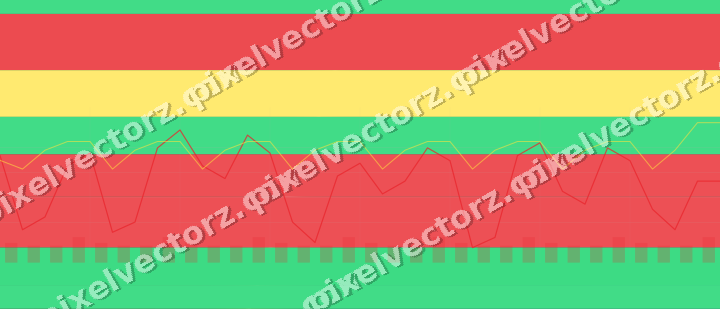 Glowing neon chart background in red and orange