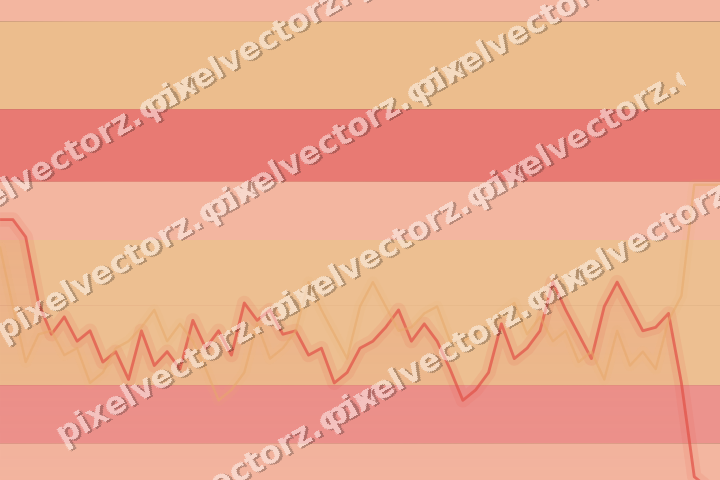 Glowing neon chart background in red and orange