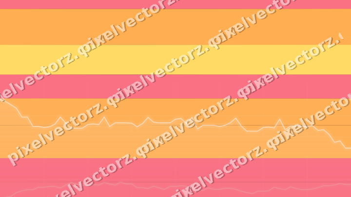Glowing neon chart background in orange and amber