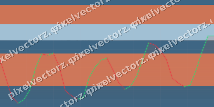 Glowing neon chart background in orange and cyan