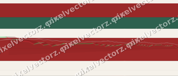 Glowing neon chart background in red and green