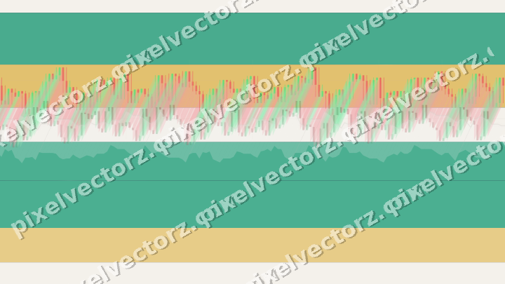 Glowing neon chart background in amber and green