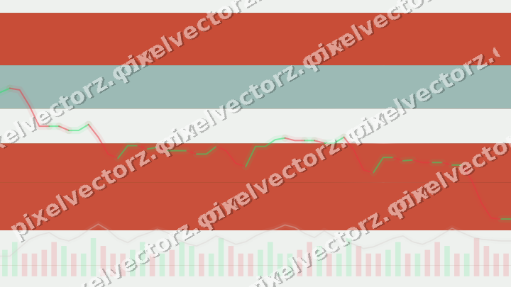 Glowing neon chart background in red and orange