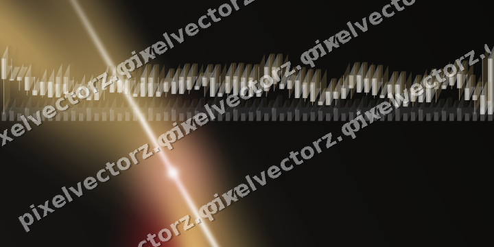 Glowing neon chart background in red and amber
