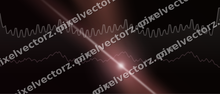 Glowing neon chart background in pink and red