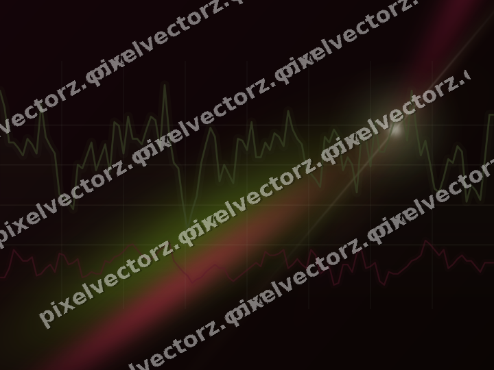 Glowing neon chart background in lime and pink
