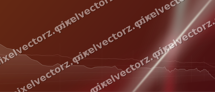 Glowing neon chart background in red and pale lime