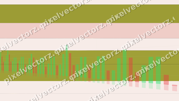 Glowing neon chart background in yellow and red