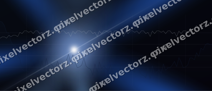 Glowing neon chart background in blue