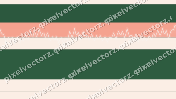 Glowing neon chart background in dark green and red