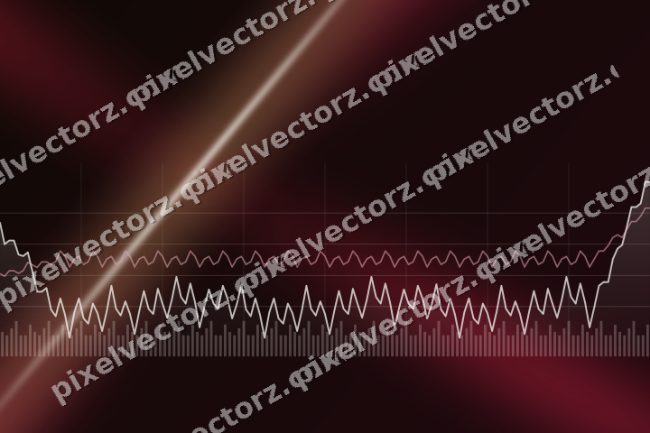 Glowing neon chart background in pink and amber