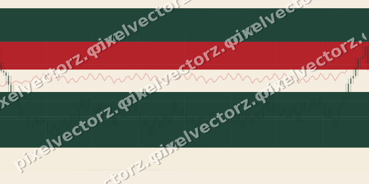 Soft pastel chart background in dark green and red