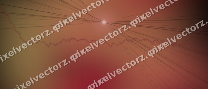 Glowing neon chart background in pink and red