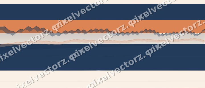 Glowing neon chart background in blue and orange