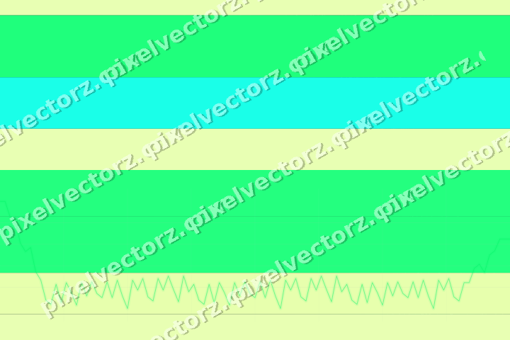 Glowing neon chart background in green and lime