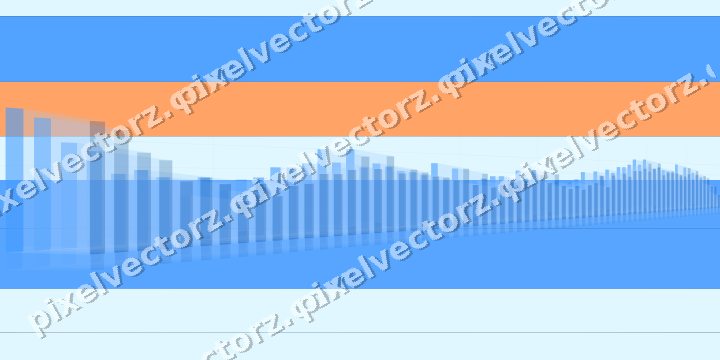 Glowing neon chart background in blue and red