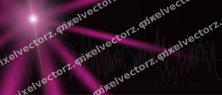Glowing neon chart background in magenta and pink
