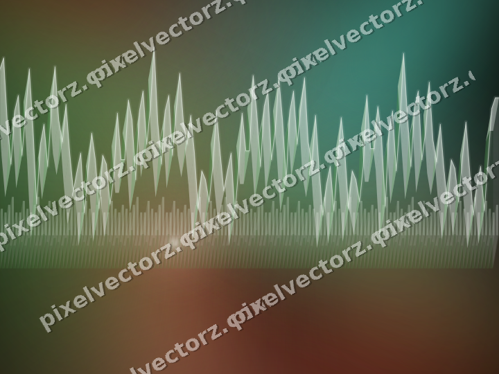 Glowing neon chart background in red and orange