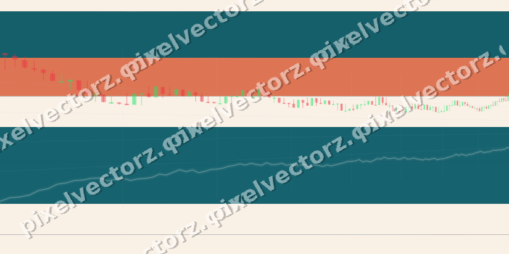 Glowing neon chart background in dark teal and orange