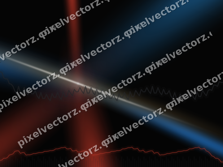 Glowing neon chart background in blue and red