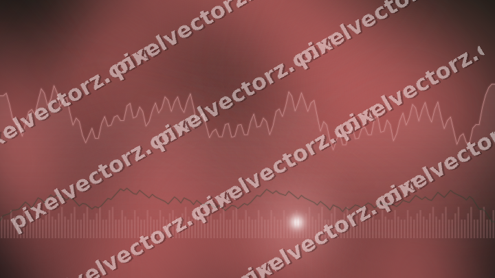 Glowing neon chart background in red and green