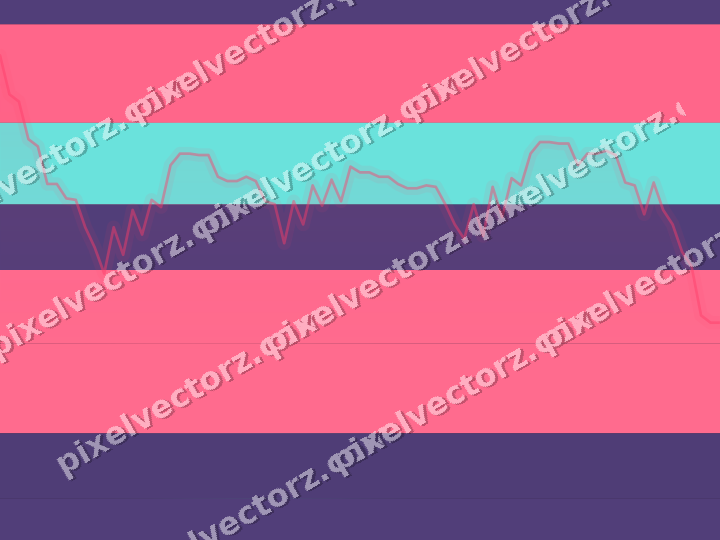 Glowing neon chart background in pink and amber
