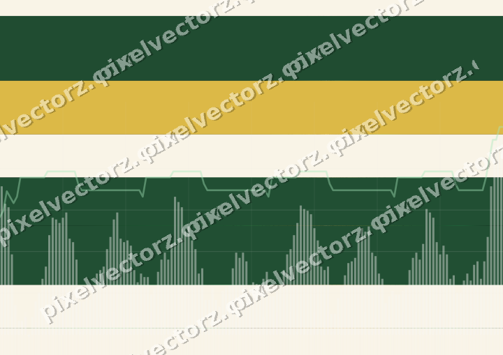Glowing neon chart background in green and amber