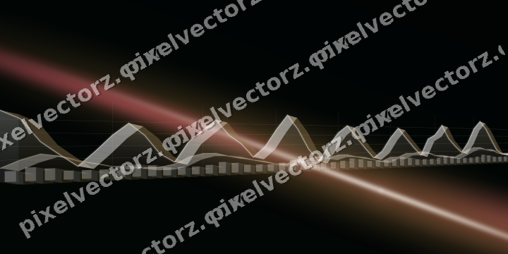 Glowing neon chart background in pink and amber