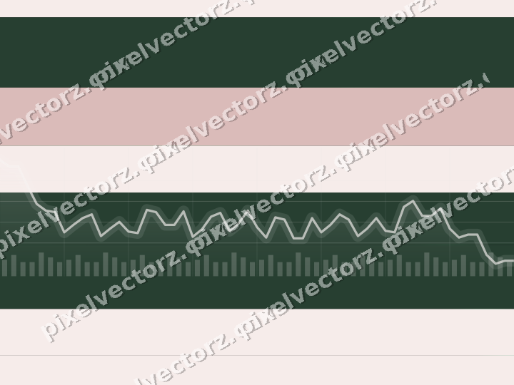 Glowing neon chart background in green and red