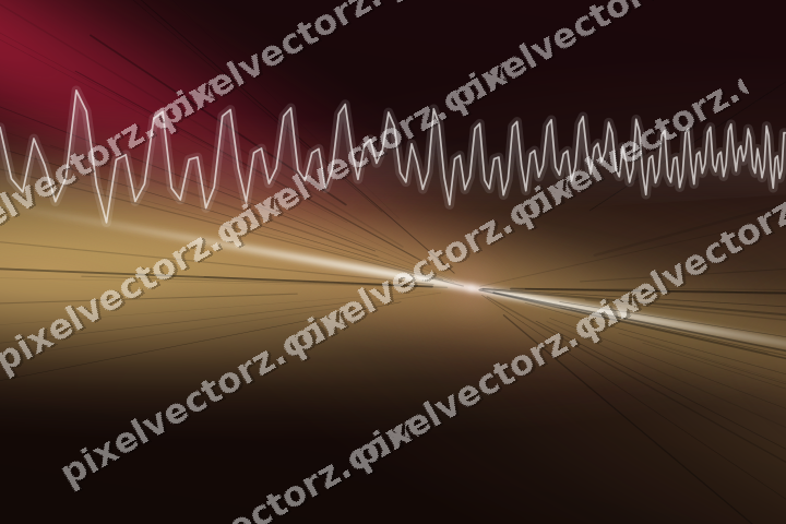 Glowing neon chart background in pink and red