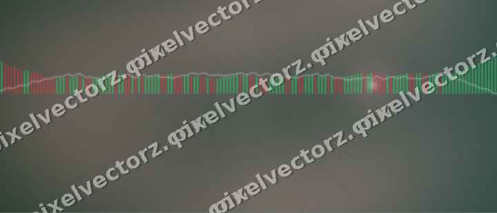 Glowing neon chart background in red and dark green