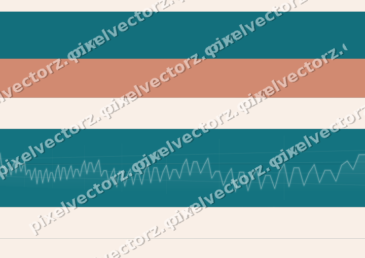 Glowing neon chart background in dark teal and orange