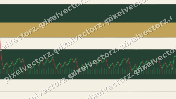 Glowing neon chart background in green and amber
