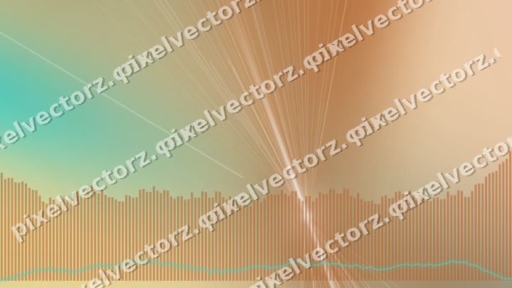 Soft pastel chart background in orange and teal