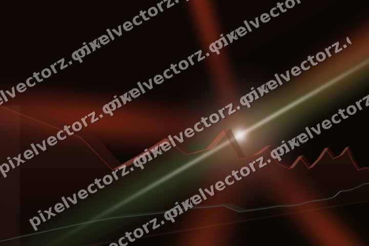 Glowing neon chart background in red and orange