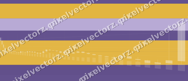 Glowing neon chart background in amber and purple