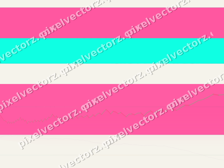 Glowing neon chart background in pink and orange