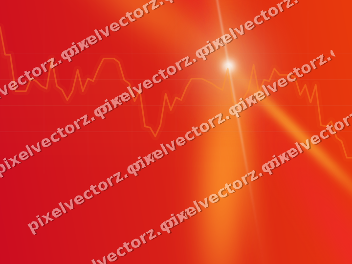 Glowing neon chart background in orange and amber