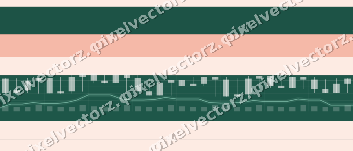 Glowing neon chart background in dark green and orange