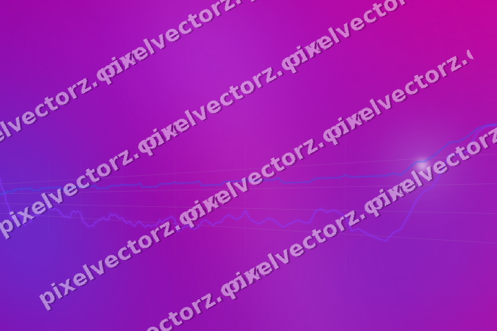 Glowing neon chart background in purple and blue