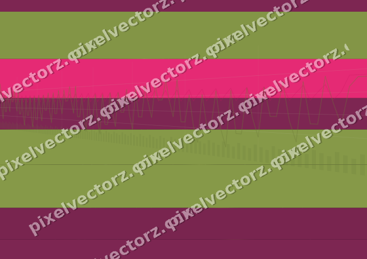 Glowing neon chart background in lime and pink