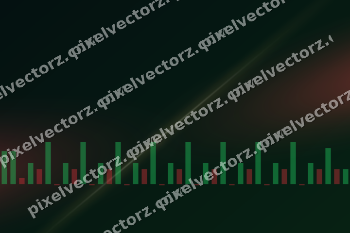Glowing neon chart background in red and orange