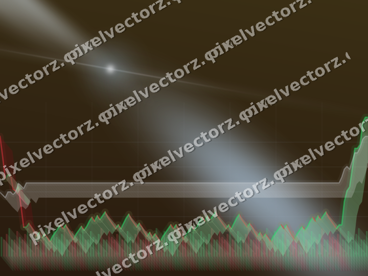Glowing neon chart background in blue and orange