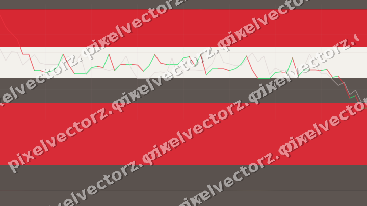 Glowing neon chart background in red and amber