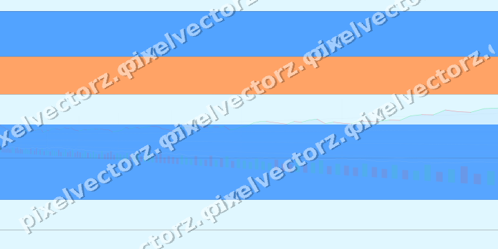 Glowing neon chart background in blue and red